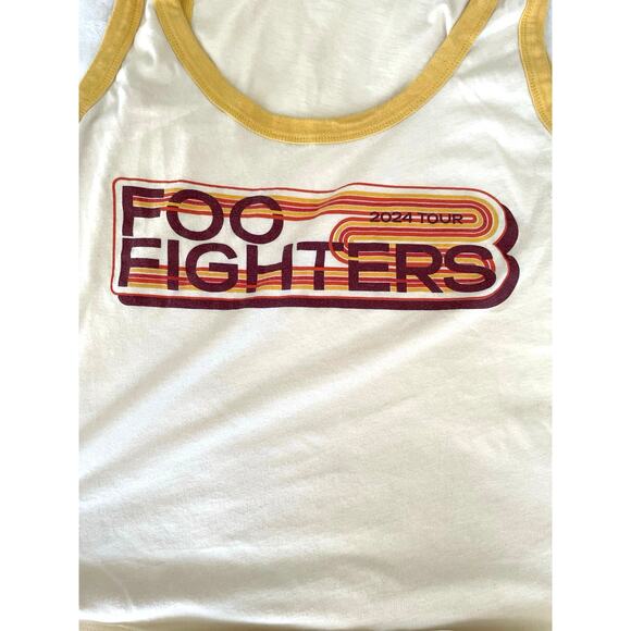 Foo Fighters 2024 Tour Tank Top Ringer Style Men’s Large Made in USA - Picture 6 of 7